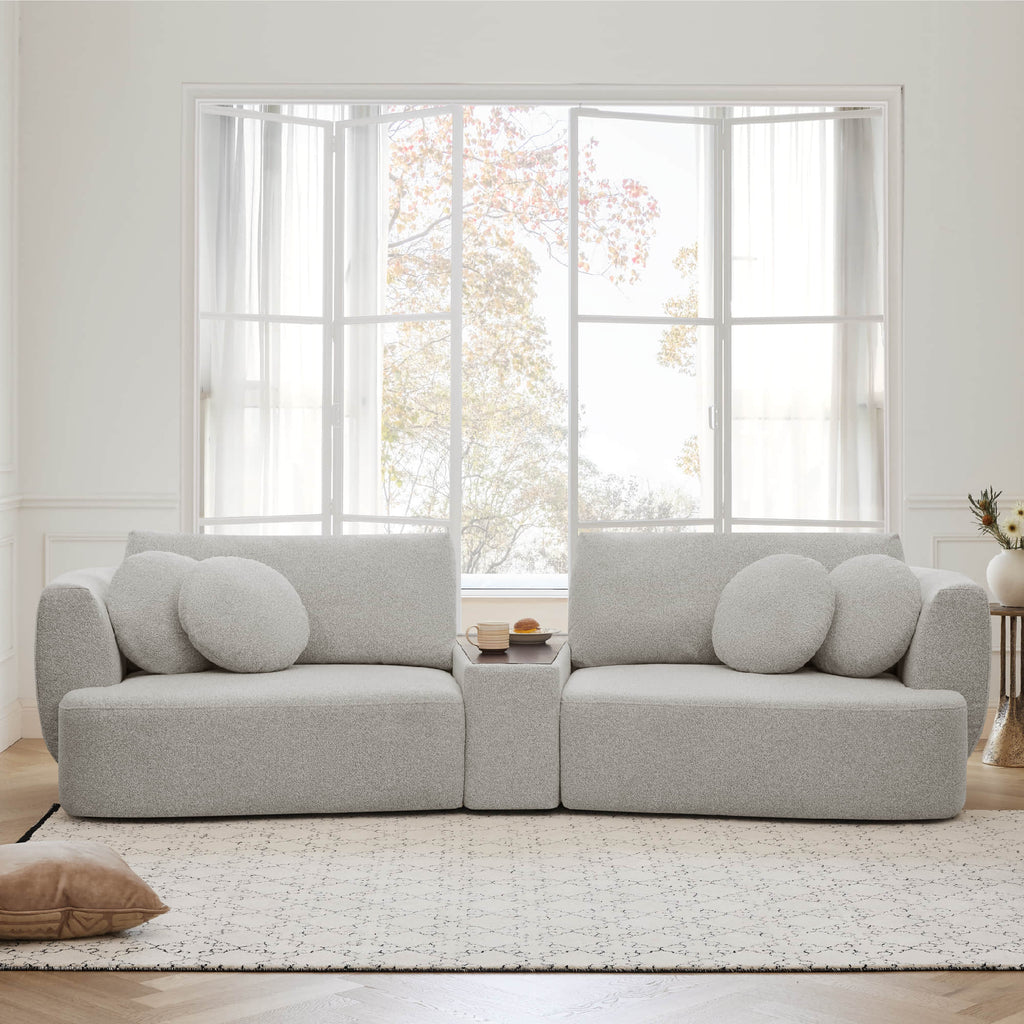 Grace 2-Seat Modular Curved Sofa – Generously Sized Design