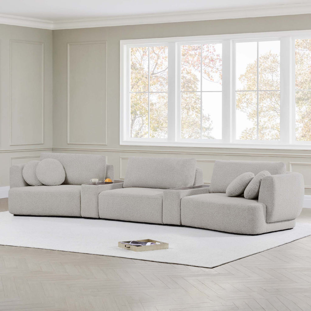 Grace 3-Seat Modular Curved Sofa – Generously Sized Design