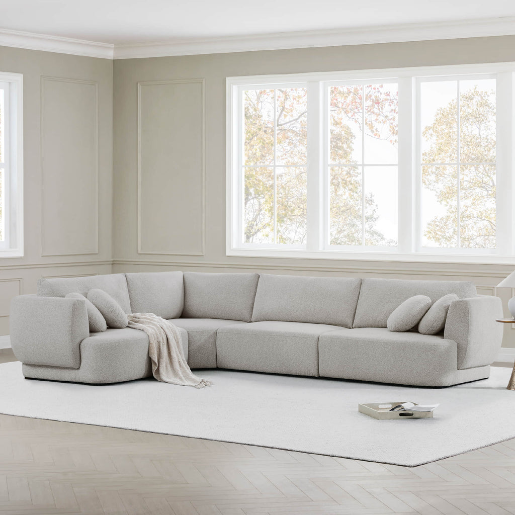 Grace 4-Seat Modular Curved Sofa – Generously Sized Design