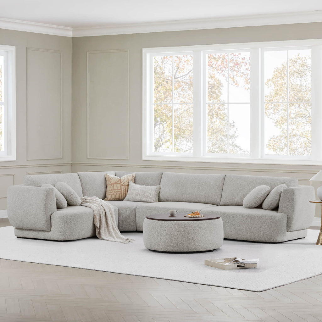 Grace 4-Seat Modular Curved Sofa – Generously Sized Design