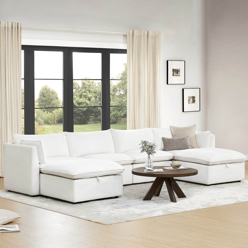 Sophia 6-Piece Feather Modular Sofa