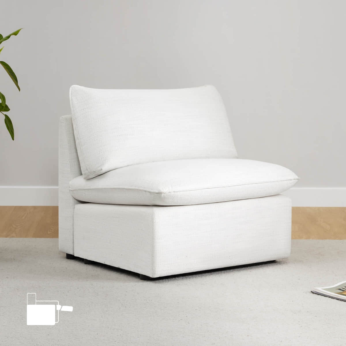 Sophia Power Armless Seat Module with Electric Footrest