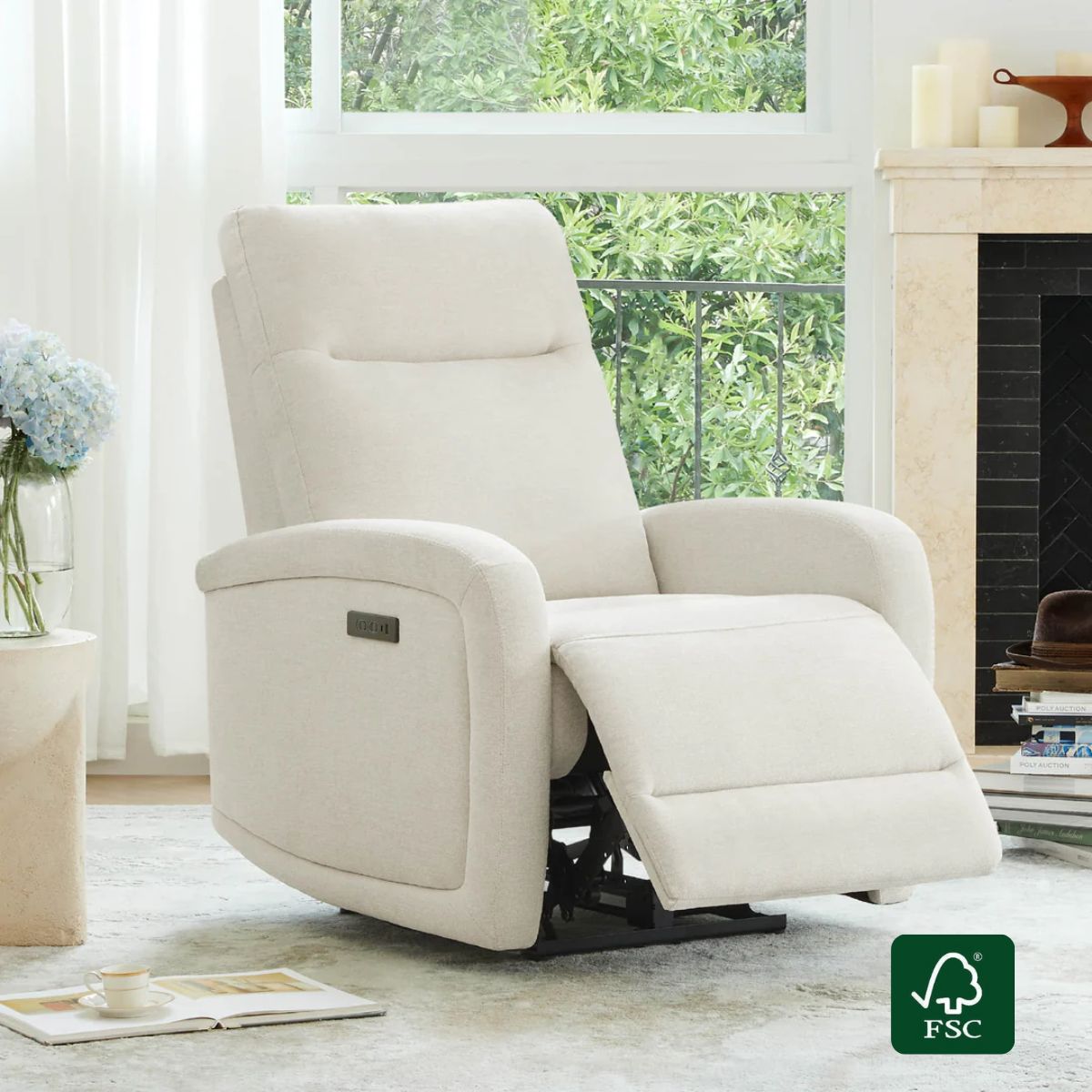 Keni Wall Hugger Power Recliner with Power Headrest