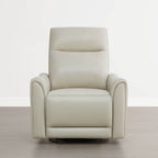 James Modern Genuine Leather Power Swivel Glider Recliner