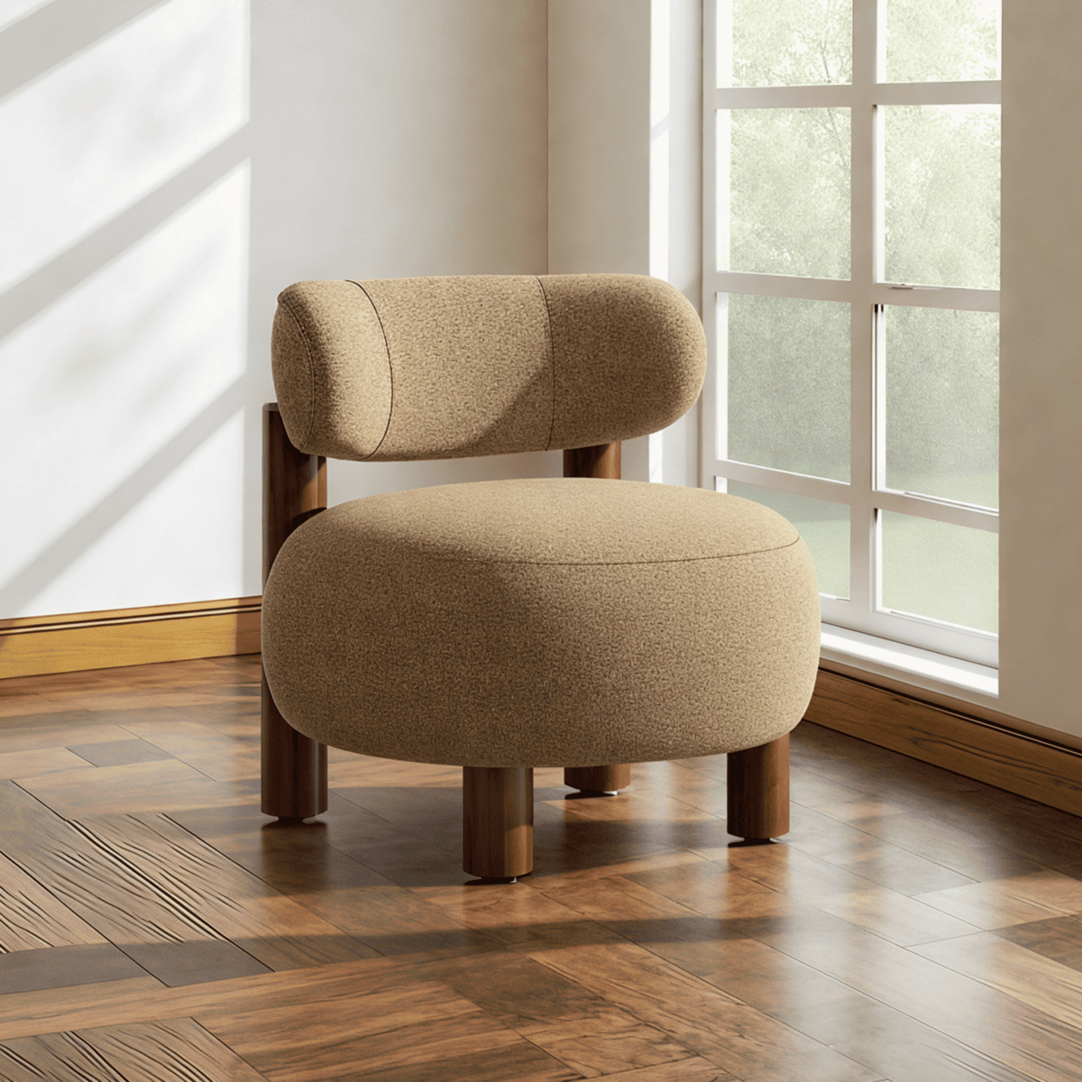 Shauna Modern Plush Faux Sherpa Accent Chair