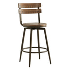 Blair Industrial Wood Seat Counter Stools