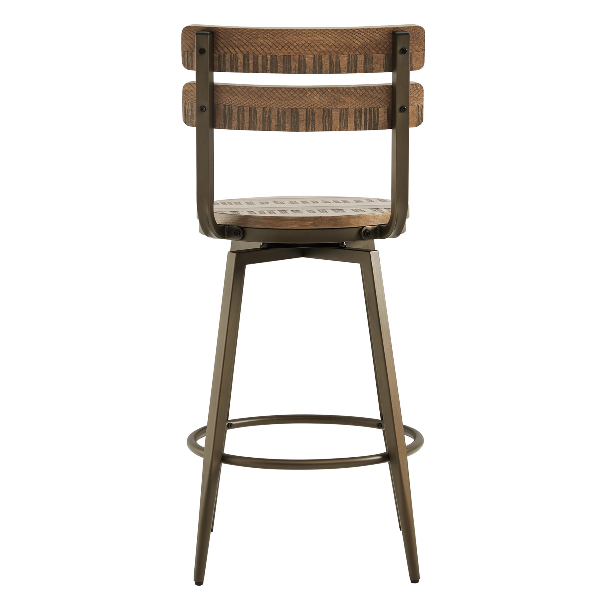 Blair Industrial Wood Seat Counter Stools