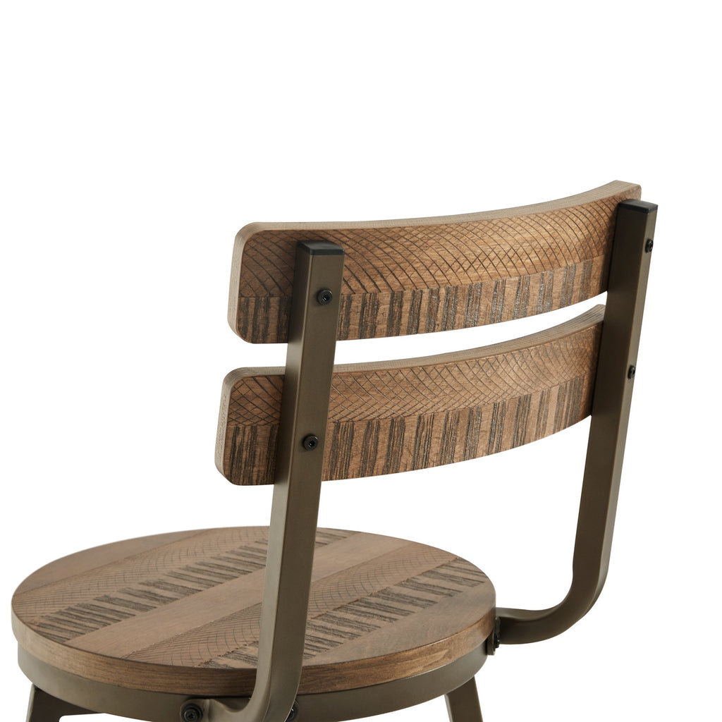 Blair Industrial Wood Seat Counter Stools
