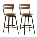 Blair Industrial Wood Seat Counter Stools