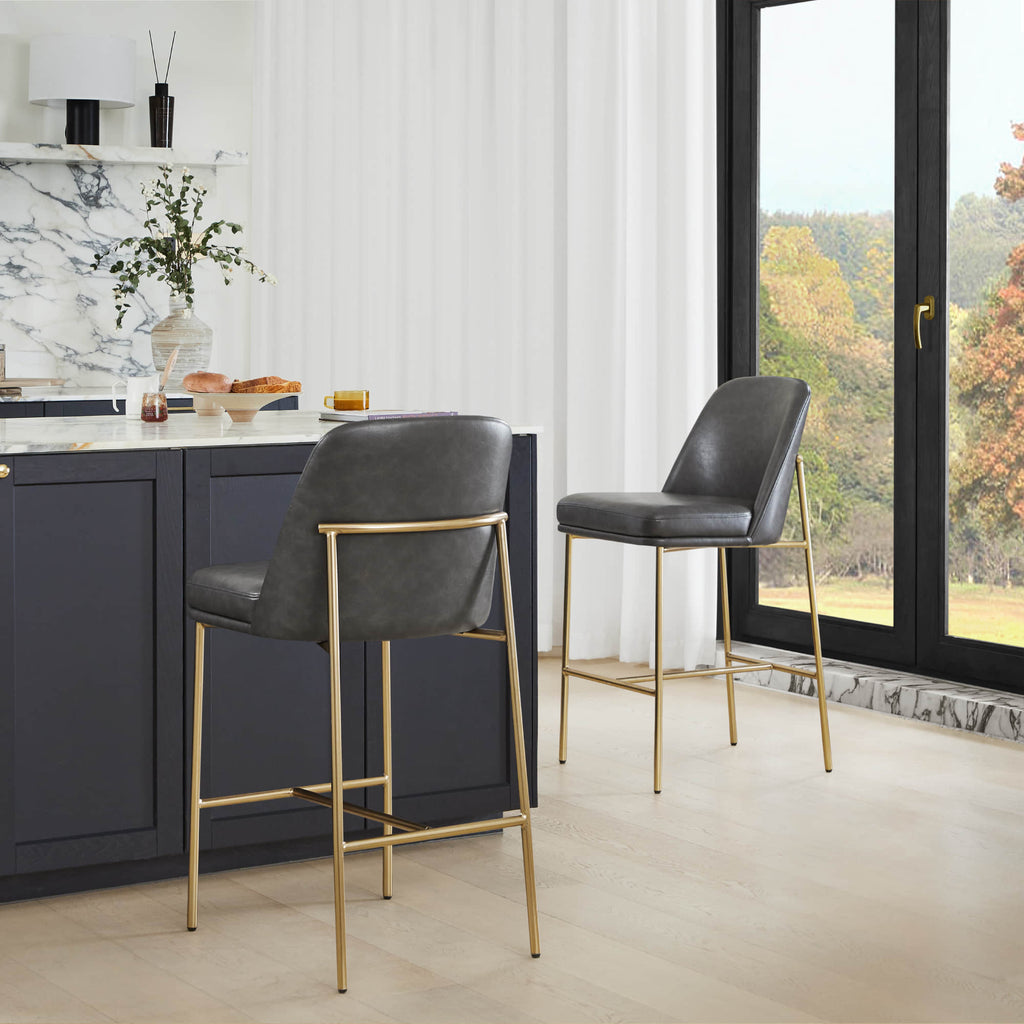 Golda Counter Stools with Metal Base
