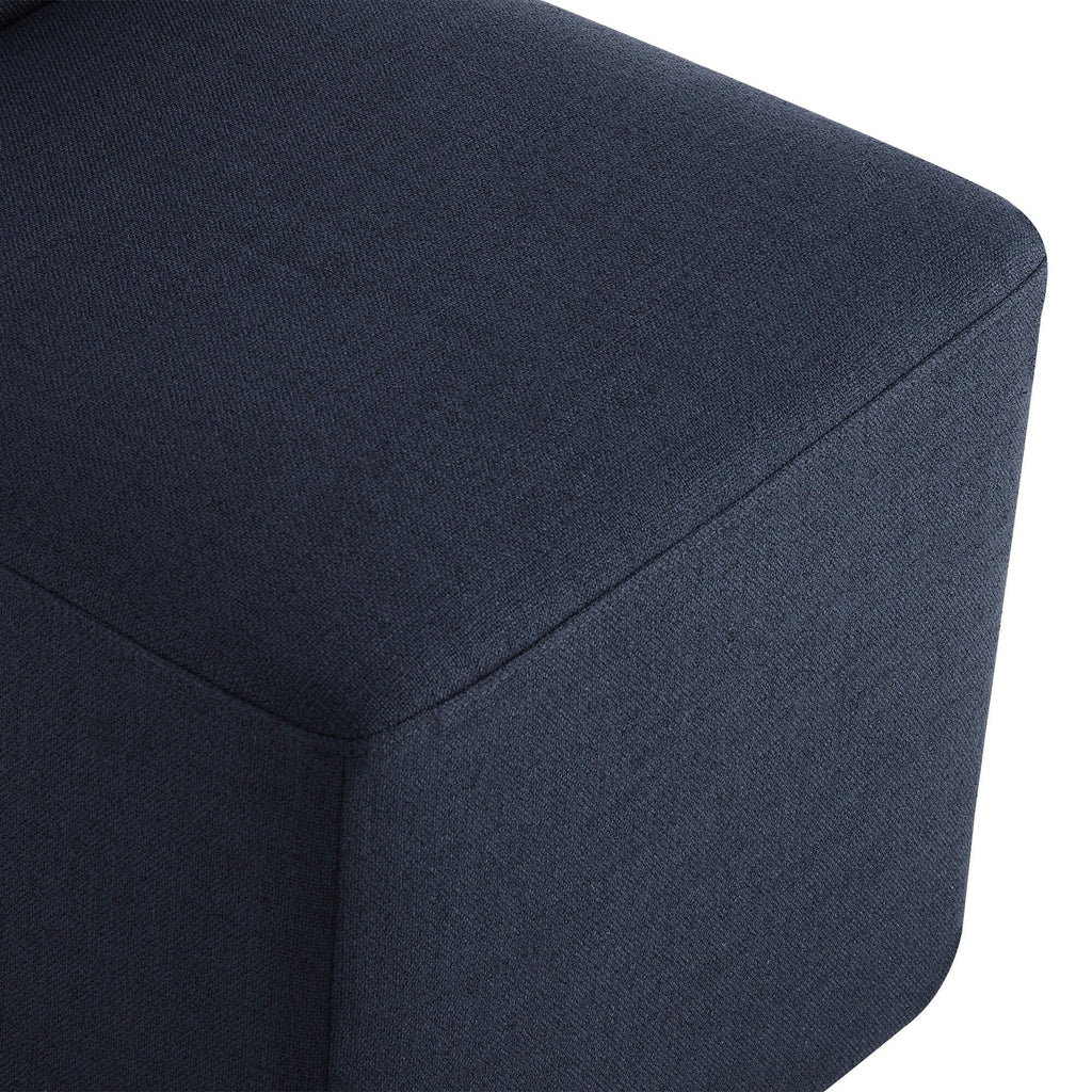 Aida Performance Fabric Rolling Dining Chair With Casters Base