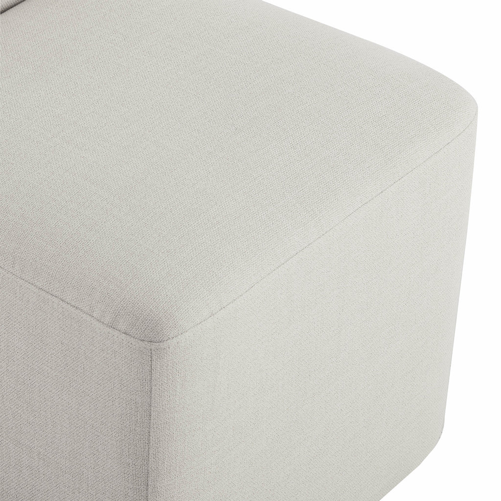 Aida Performance Fabric Rolling Dining Chair With Casters Base