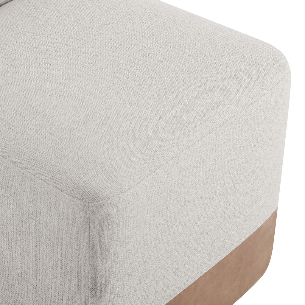 Aida Performance Fabric Rolling Dining Chair With Casters Base