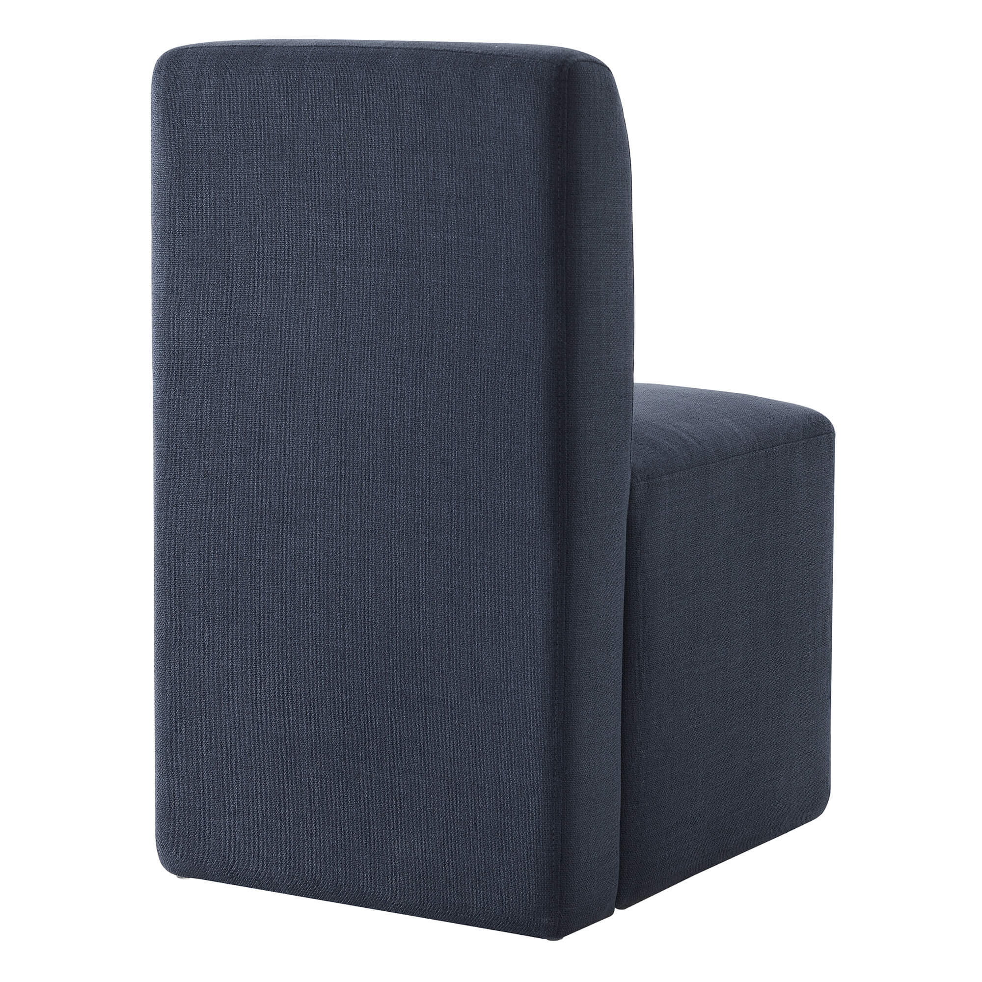 Aida Performance Fabric Rolling Dining Chair With Casters Base