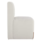 Aida Performance Fabric Rolling Dining Chair With Casters Base