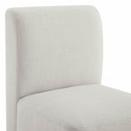 Aida Performance Fabric Rolling Dining Chair With Casters Base