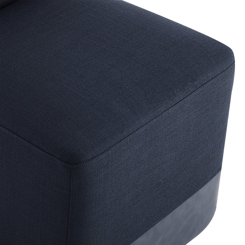 Aida Performance Fabric Rolling Dining Chair With Casters Base