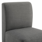 Aida Performance Fabric Rolling Dining Chair With Casters Base