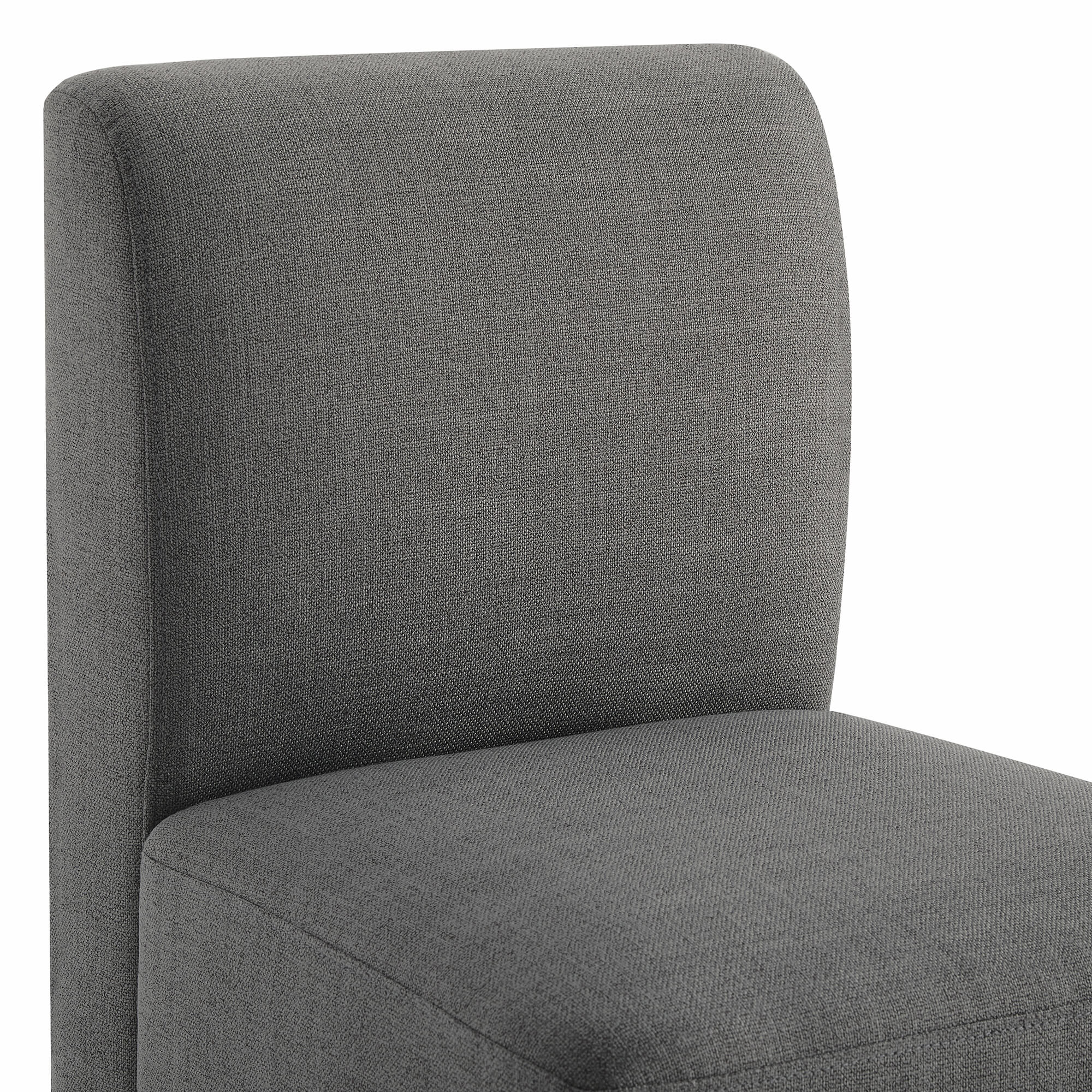 Aida Performance Fabric Rolling Dining Chair With Casters Base