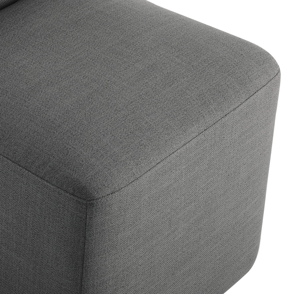 Aida Performance Fabric Rolling Dining Chair With Casters Base