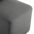 Aida Performance Fabric Rolling Dining Chair With Casters Base