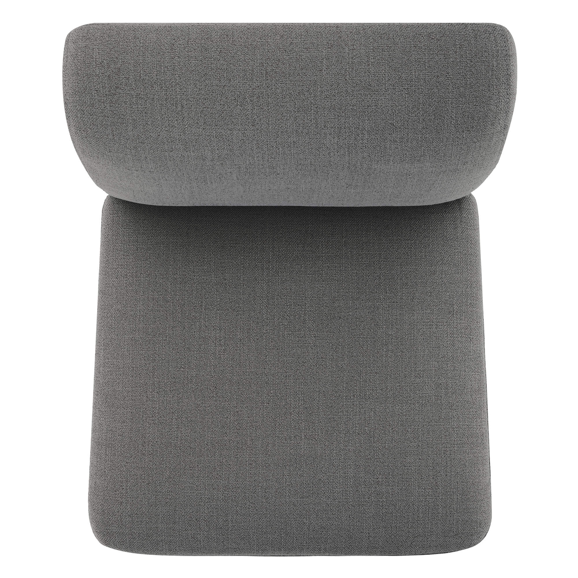 Aida Performance Fabric Rolling Dining Chair With Casters Base