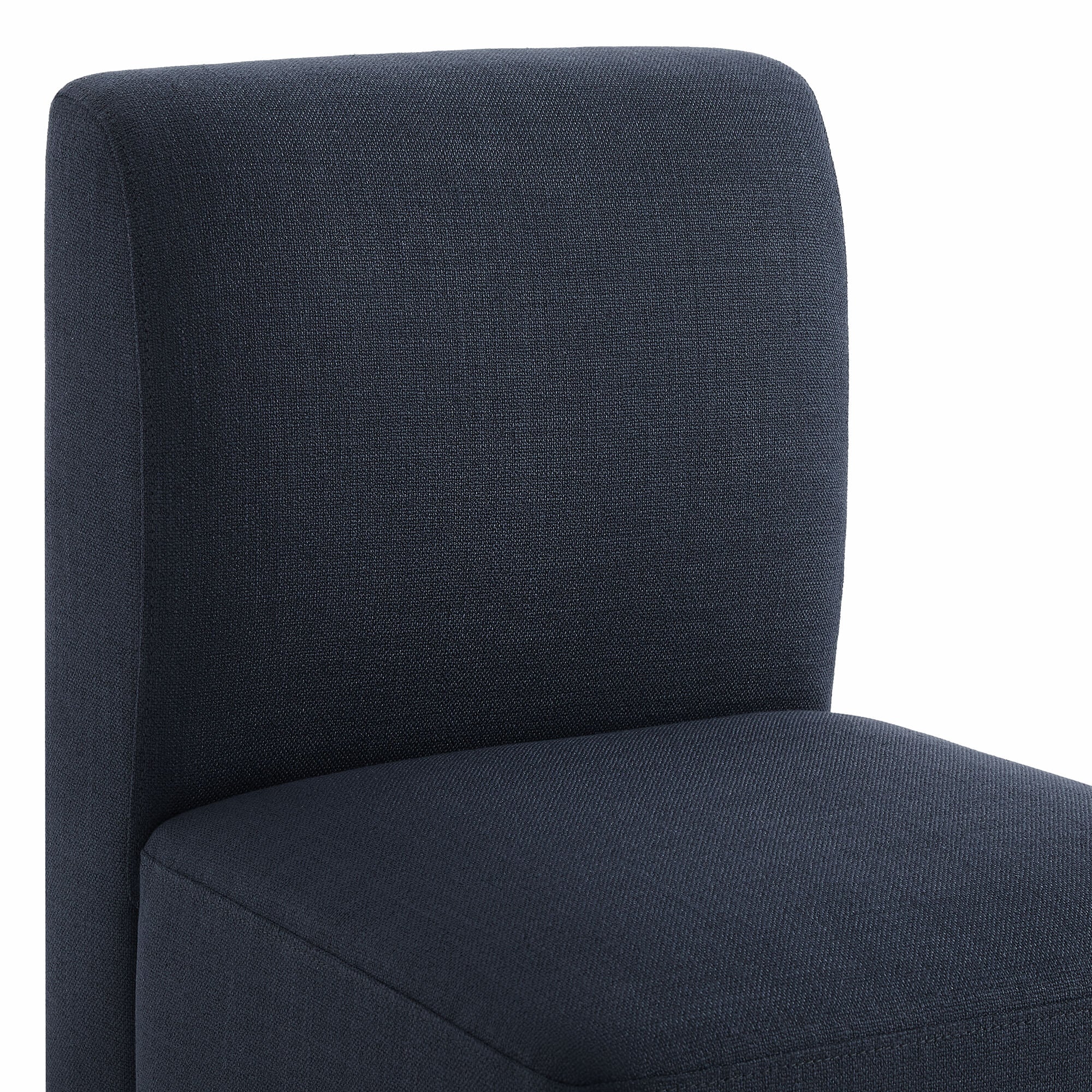 Aida Performance Fabric Rolling Dining Chair With Casters Base