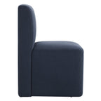 Aida Performance Fabric Rolling Dining Chair With Casters Base