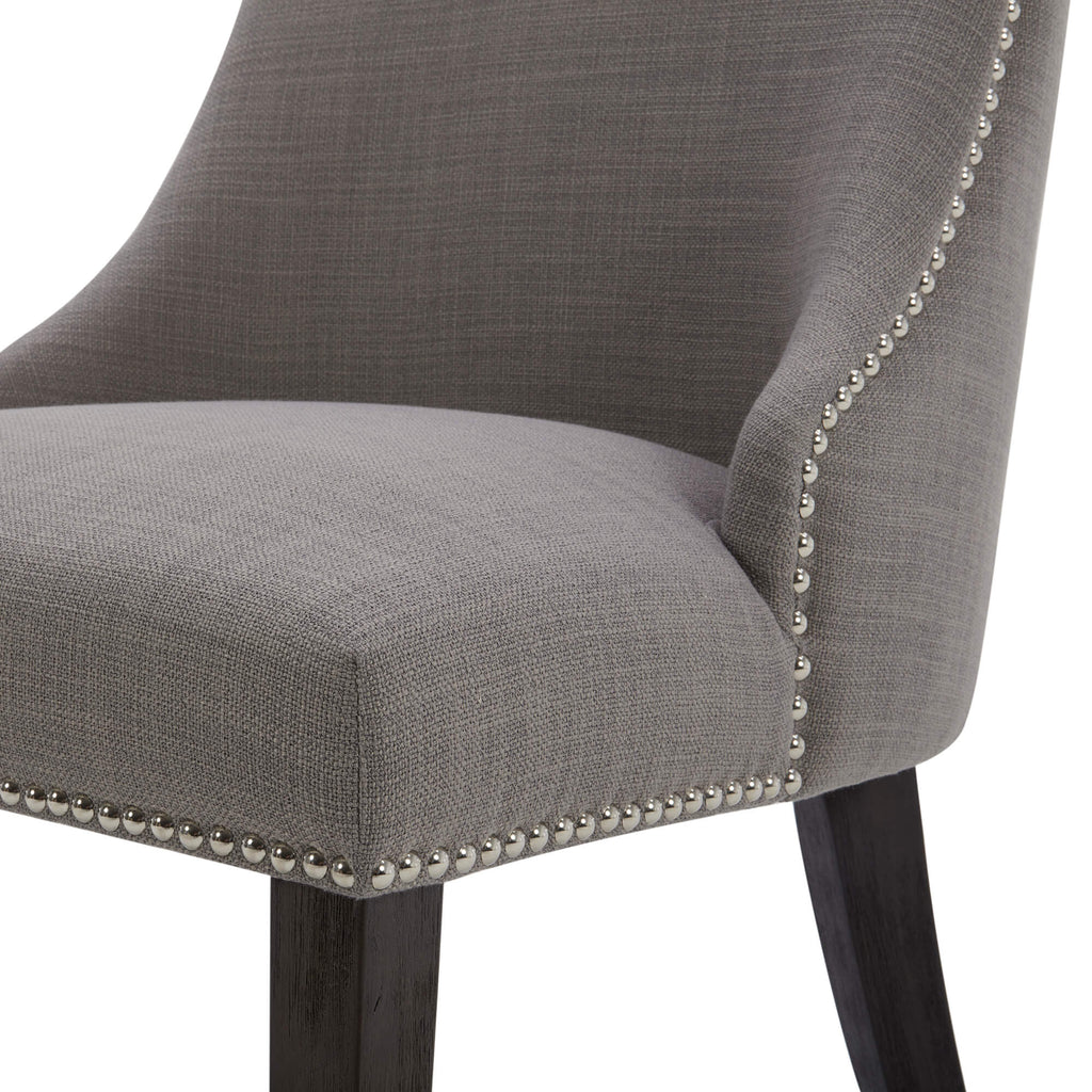 Asher Upholstered Dining Chair with Nailhead Trim (Set of 2)
