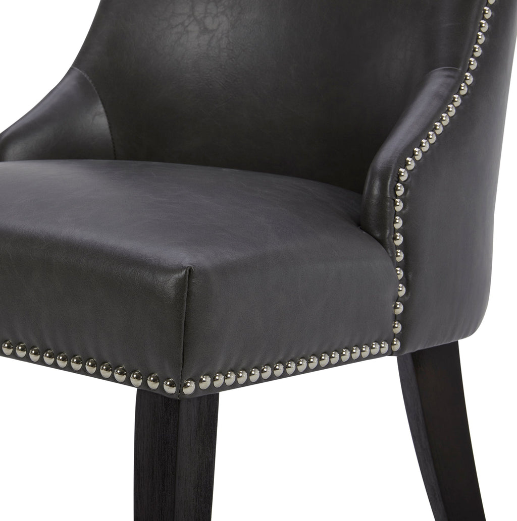 Asher Upholstered Dining Chair with Nailhead Trim (Set of 2)