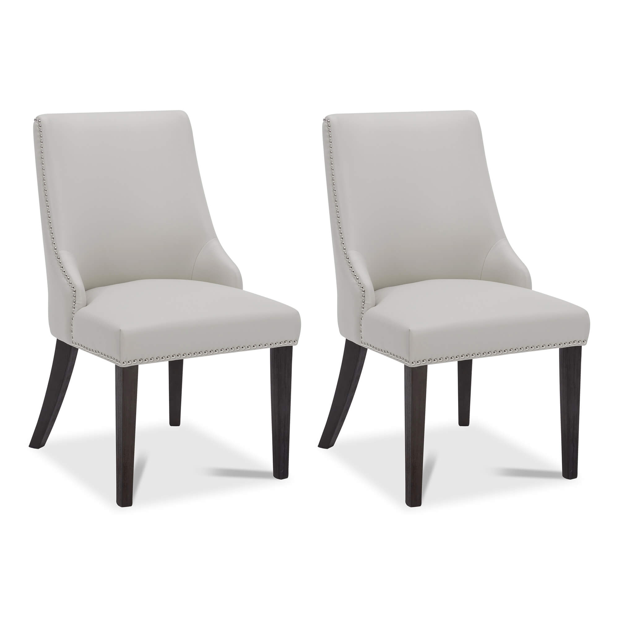 Asher Upholstered Dining Chair with Nailhead Trim (Set of 2)