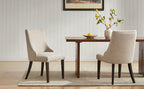 Asher Upholstered Dining Chair with Nailhead Trim (Set of 2)