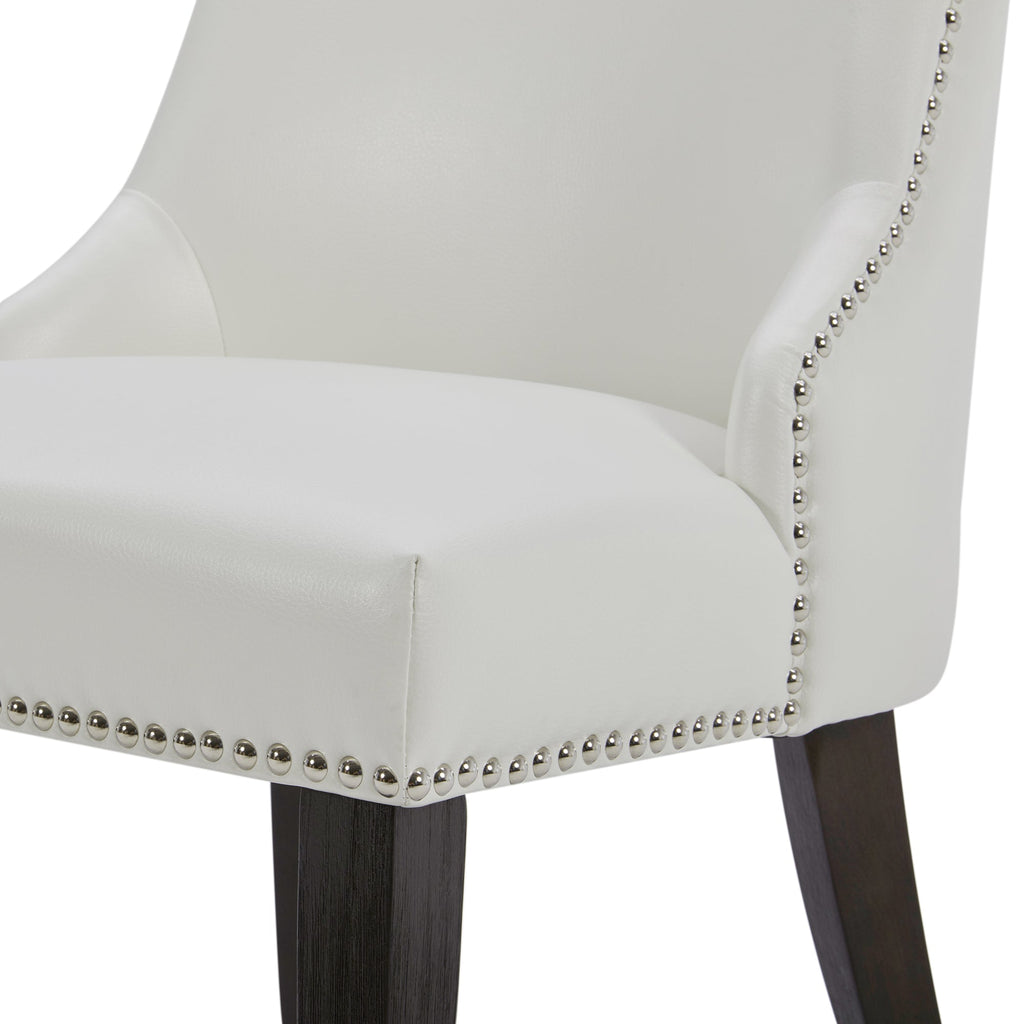 Asher Upholstered Dining Chair with Nailhead Trim (Set of 2)