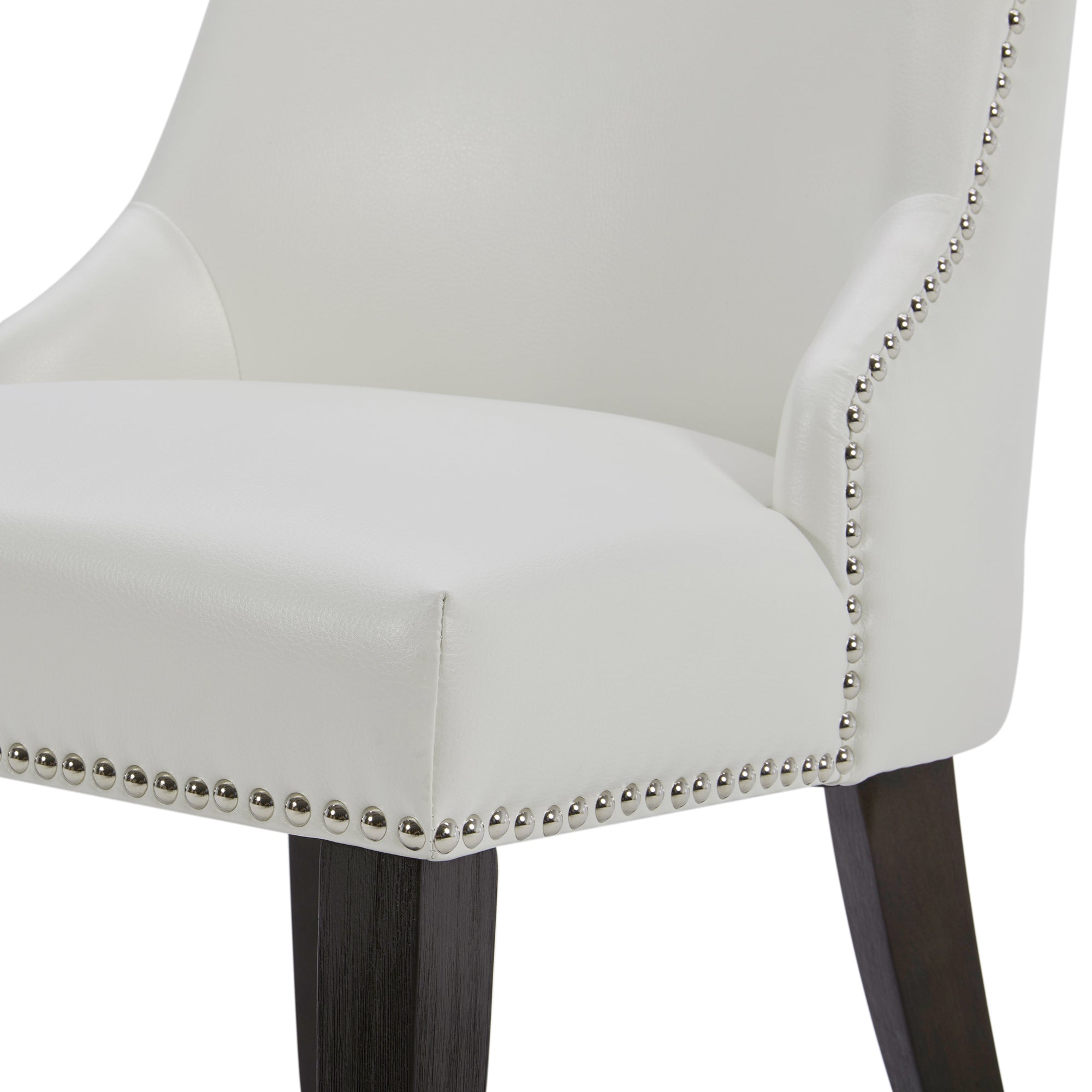 Asher Upholstered Dining Chair with Nailhead Trim (Set of 2)
