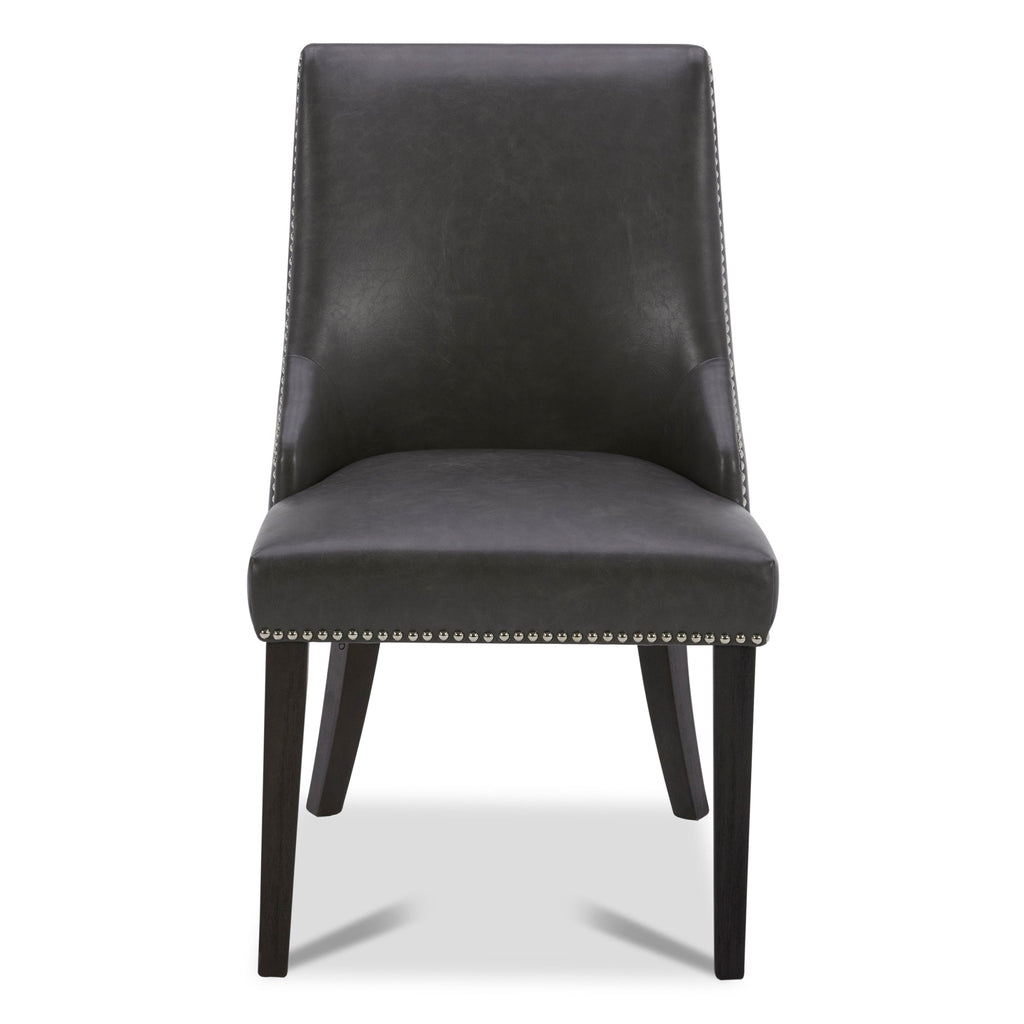 Asher Upholstered Dining Chair with Nailhead Trim (Set of 2)