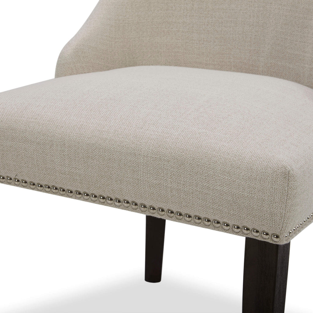 Asher Upholstered Dining Chair with Nailhead Trim (Set of 2)
