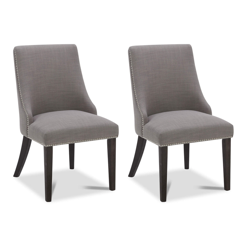 Asher Upholstered Dining Chair with Nailhead Trim (Set of 2)