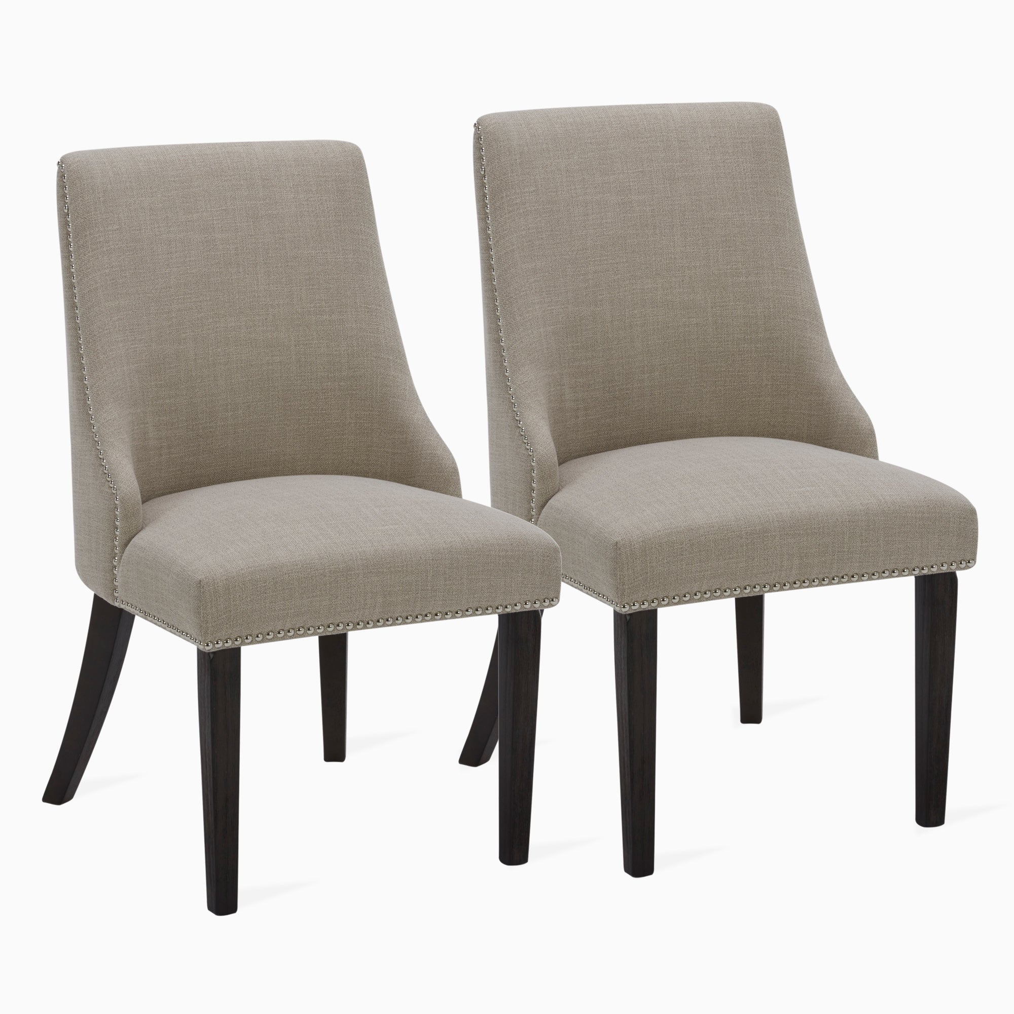 Asher Upholstered Dining Chair with Nailhead Trim (Set of 2)