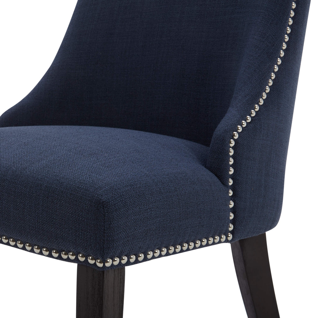 Asher Upholstered Dining Chair with Nailhead Trim (Set of 2)