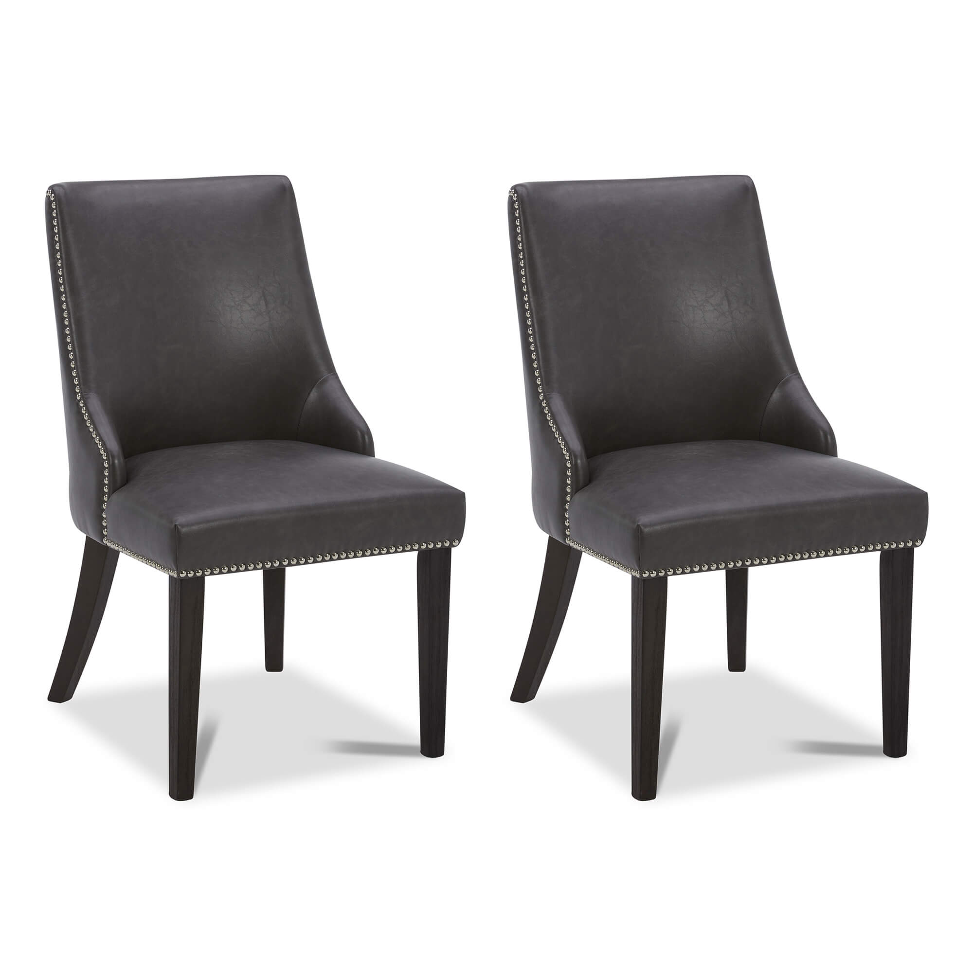 Asher Upholstered Dining Chair with Nailhead Trim (Set of 2)