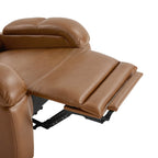 Isaac Genuine Leather Wall Hugger Power Recliner with Power Headrest