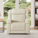 Isaac Genuine Leather Wall Hugger Power Recliner with Power Headrest