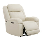 Isaac Genuine Leather Wall Hugger Power Recliner with Power Headrest