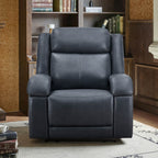 Isaac Genuine Leather Wall Hugger Power Recliner with Power Headrest