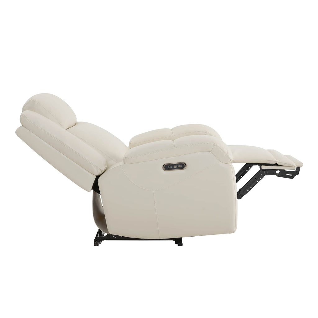 Isaac Genuine Leather Wall Hugger Power Recliner with Power Headrest