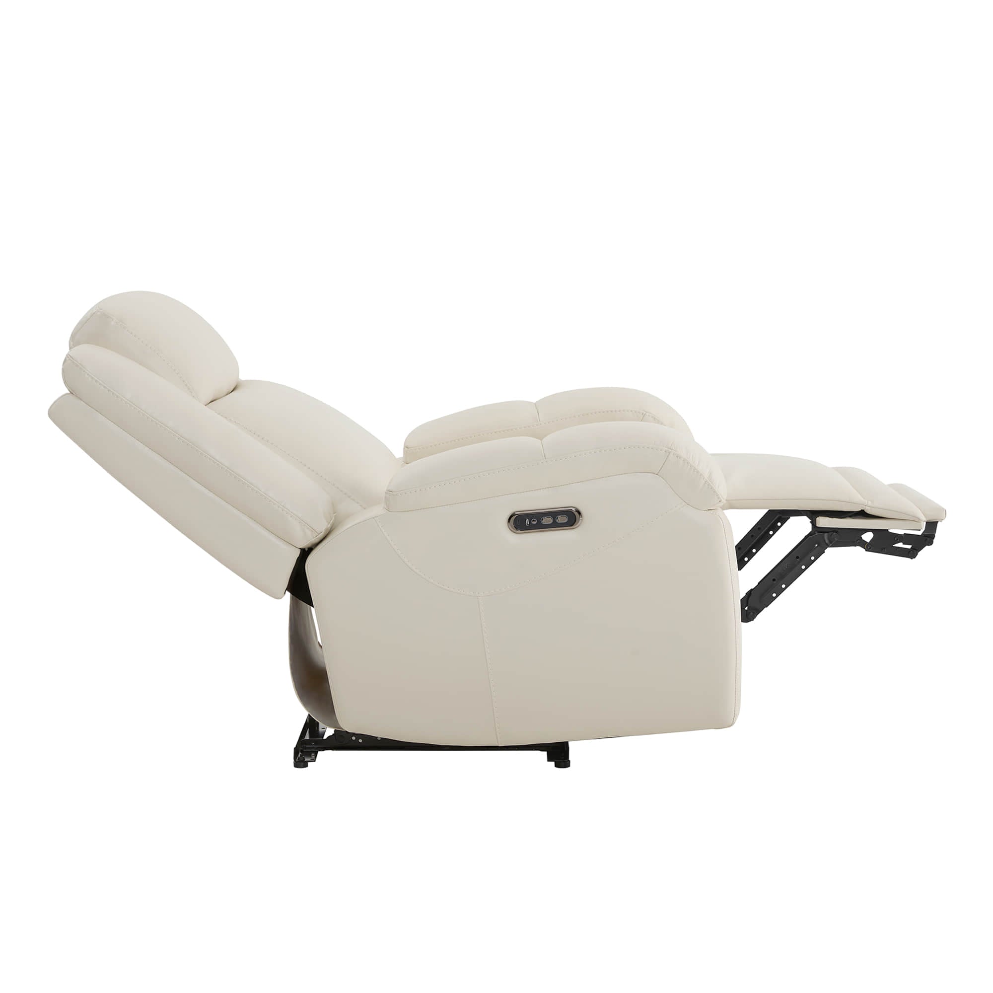 Isaac Genuine Leather Wall Hugger Power Recliner with Power Headrest