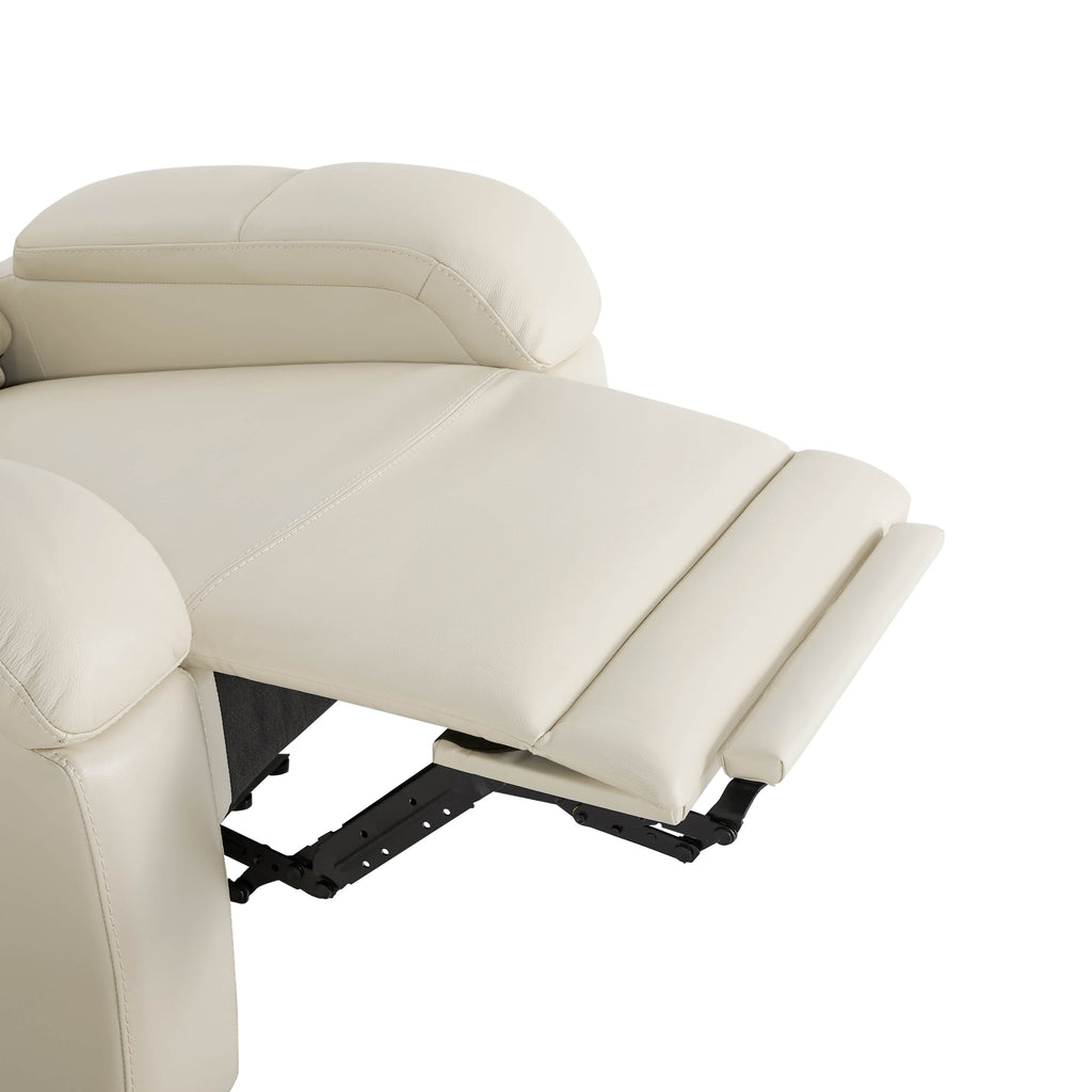 Isaac Genuine Leather Wall Hugger Power Recliner with Power Headrest