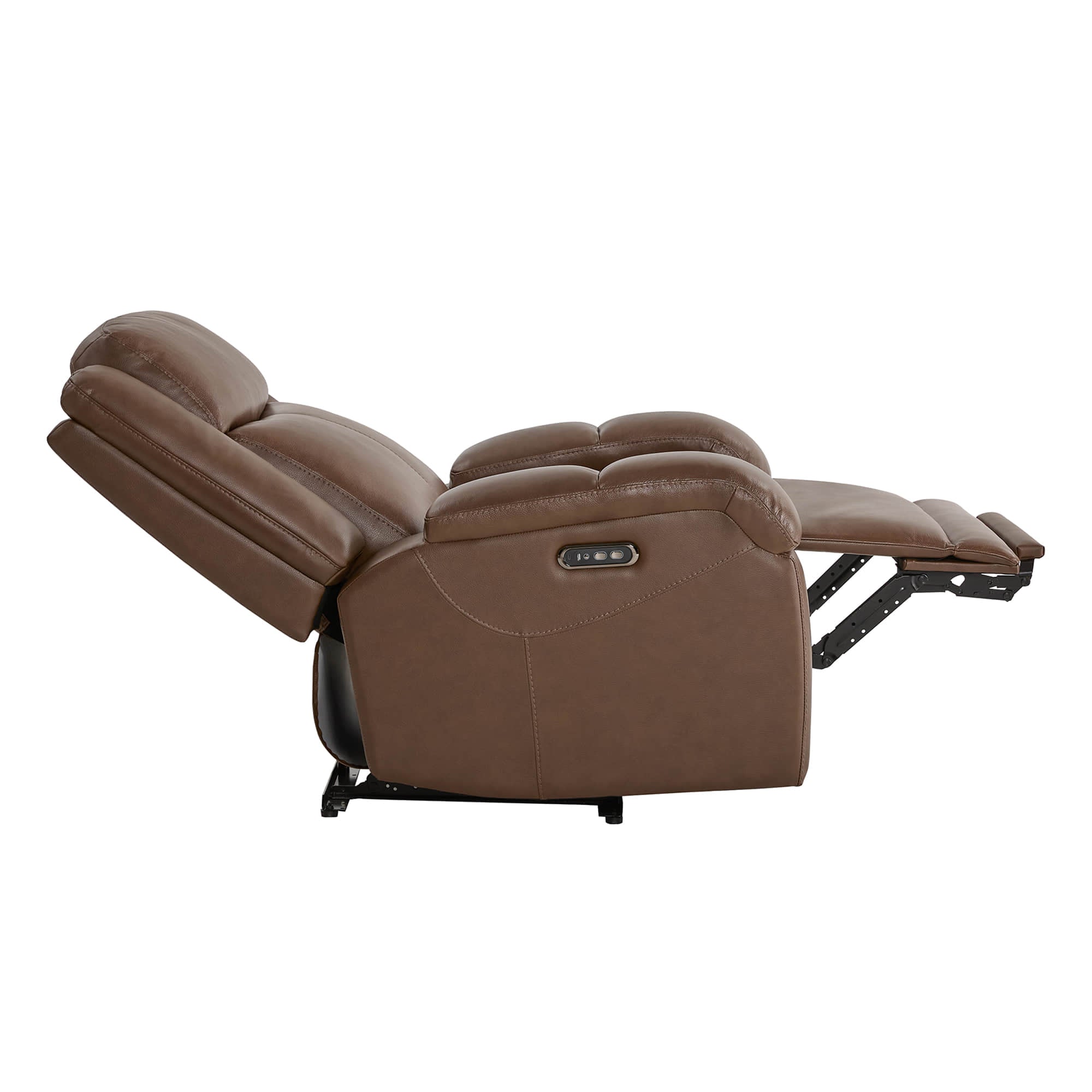Isaac Genuine Leather Wall Hugger Power Recliner with Power Headrest