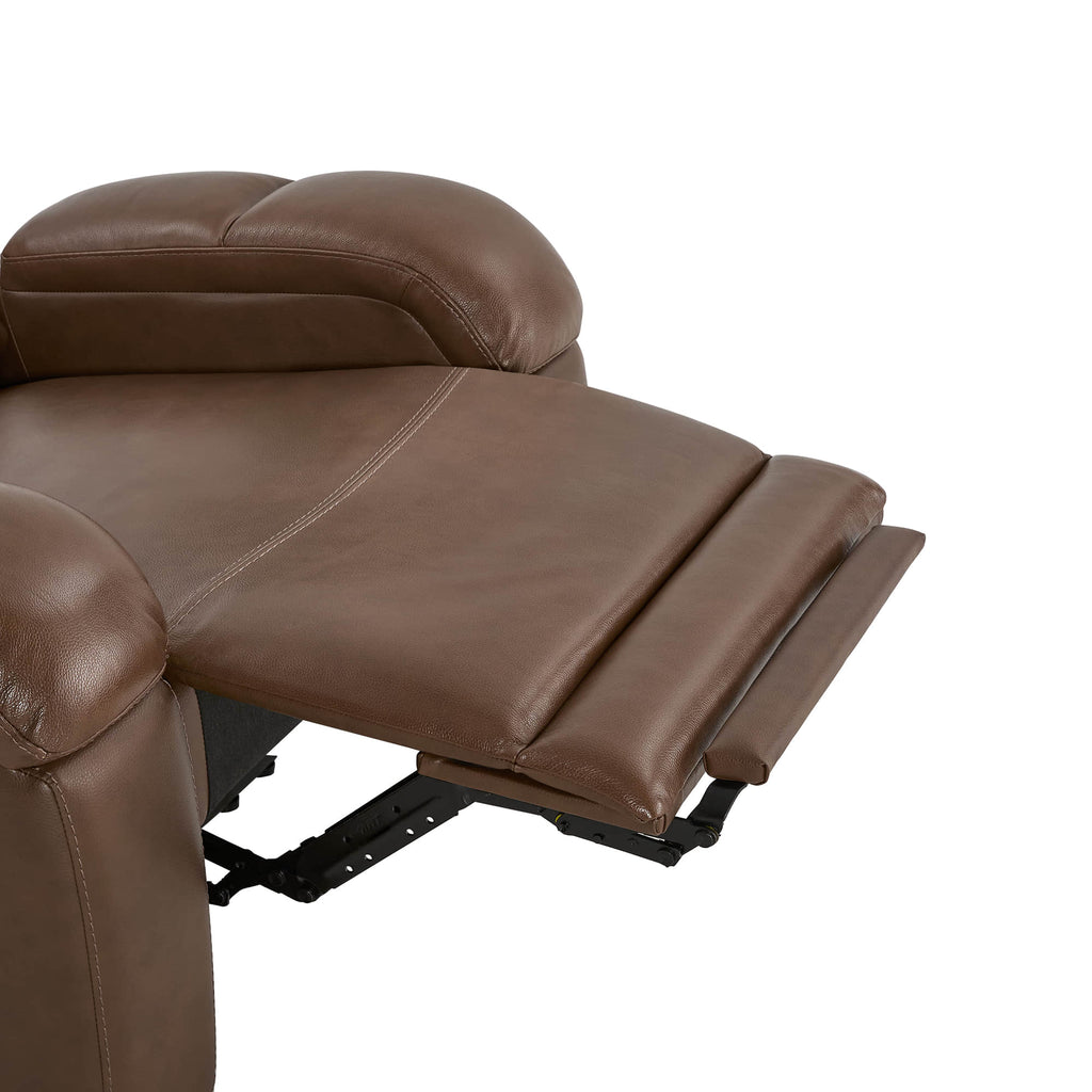 Isaac Genuine Leather Wall Hugger Power Recliner with Power Headrest