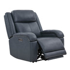 Isaac Genuine Leather Wall Hugger Power Recliner with Power Headrest